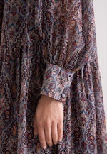 Schluppenkleid mit Metallic Garn in Dunkelblau |  Seidensticker Onlineshop