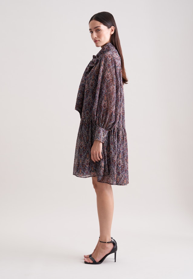 Schluppenkleid mit Metallic Garn in Dunkelblau |  Seidensticker Onlineshop