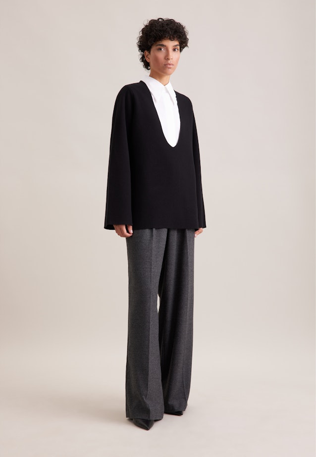 THE FRAME V-Neck Pullover mit Kaschmir in Schwarz |  Seidensticker Onlineshop