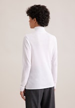 THE ESSENTIAL Feinstrick Rollkragenpullover mit Seide in Weiß |  Seidensticker Onlineshop
