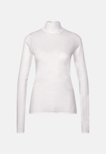 THE ESSENTIAL Feinstrick Rollkragenpullover mit Seide in Weiß |  Seidensticker Onlineshop