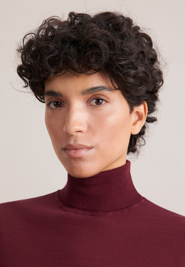 THE ESSENTIAL Feinstrick Rollkragenpullover mit Seide in Rot |  Seidensticker Onlineshop