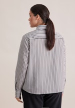 Fließende Hemdbluse mit Streifen in Braun |  Seidensticker Onlineshop