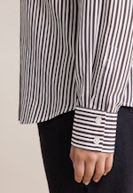 Fließende Hemdbluse mit Streifen in Braun |  Seidensticker Onlineshop