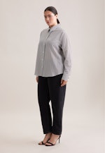 Fließende Hemdbluse mit Streifen in Braun |  Seidensticker Onlineshop