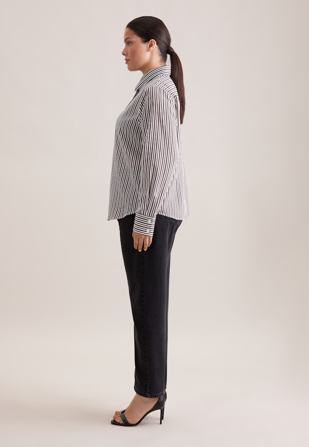 Fließende Hemdbluse mit Streifen in Braun |  Seidensticker Onlineshop