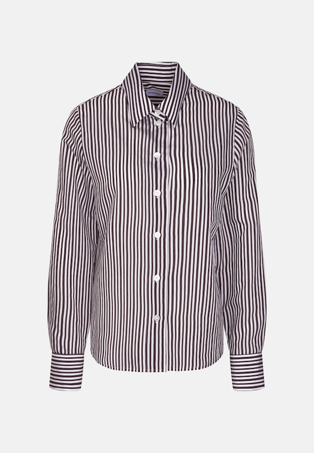 Fließende Hemdbluse mit Streifen in Braun |  Seidensticker Onlineshop