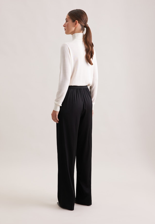 Hose mit Gummibund aus Satin in Schwarz |  Seidensticker Onlineshop