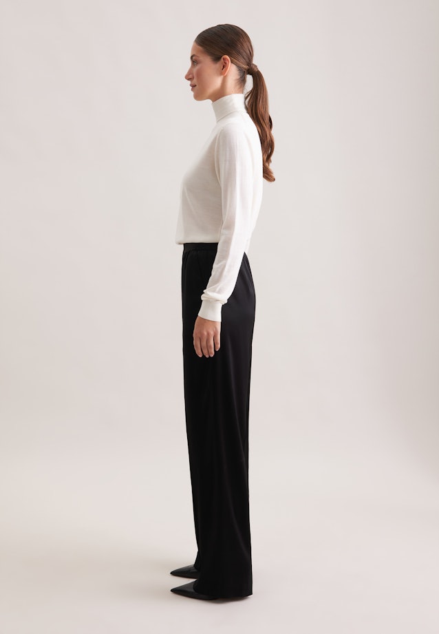 Hose mit Gummibund aus Satin in Schwarz |  Seidensticker Onlineshop
