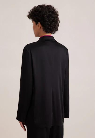 Blazer en satin à double boutonnage sans doublure in Noir | Seidensticker Onlineshop