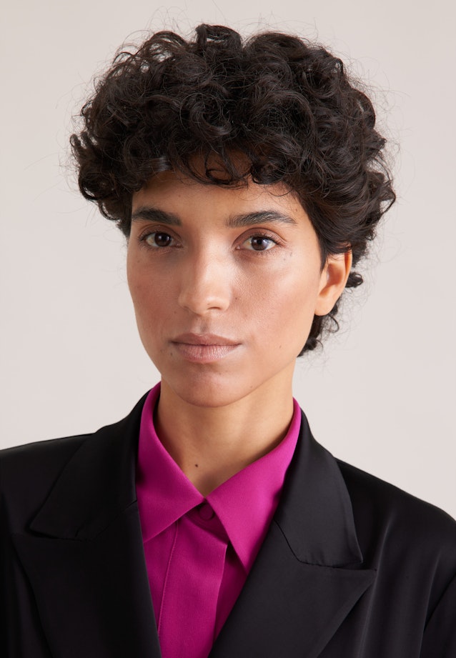 Zweireihiger Blazer aus Satin ohne Futter in Schwarz |  Seidensticker Onlineshop