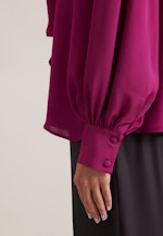 Bluse mit Stehkragen und angesetzter Schluppe in Rosa |  Seidensticker Onlineshop