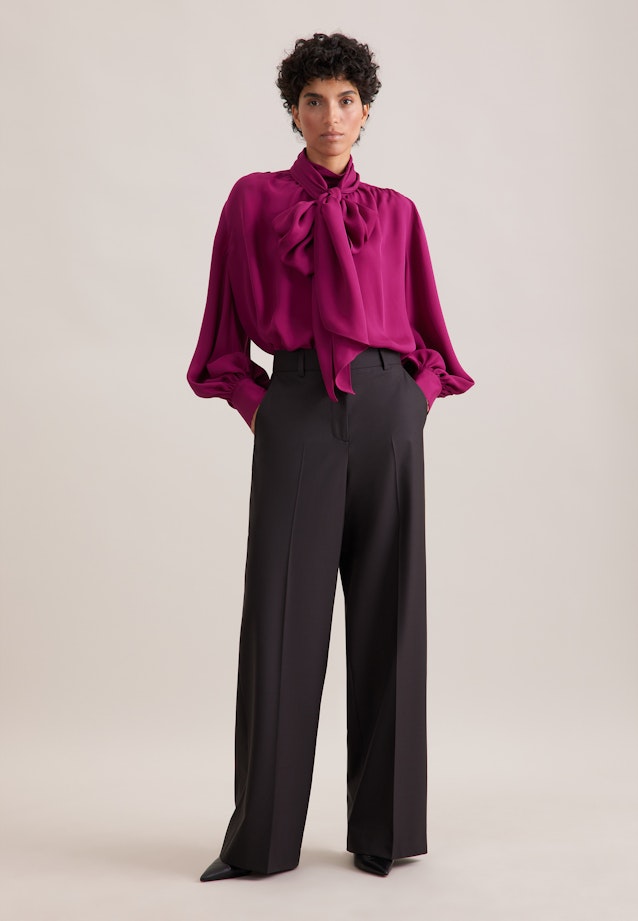 Bluse mit Stehkragen und angesetzter Schluppe in Rosa |  Seidensticker Onlineshop