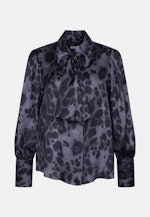 Satinierte Bluse mit abnehmbarer Schluppe in Grau |  Seidensticker Onlineshop