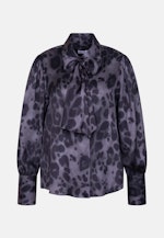 Satinierte Bluse mit abnehmbarer Schluppe in Grau |  Seidensticker Onlineshop