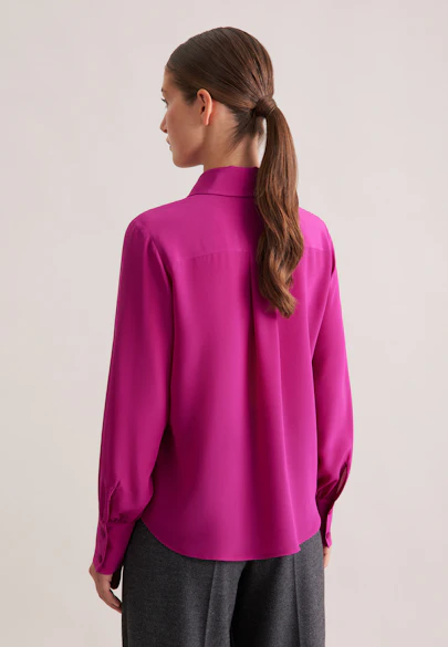 Silk shirt blouse with detachable bow tie in Rosa |  Seidensticker Onlineshop