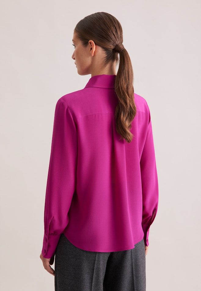 Hemdbluse aus Seide mit abnehmbarer Schluppe in Rosa | Seidensticker Onlineshop