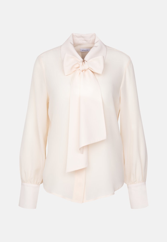 Hemdbluse aus Seide mit abnehmbarer Schluppe in Ecru | Seidensticker online shop