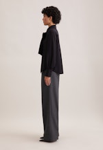 Hemdbluse aus Seide mit abnehmbarer Schluppe in Schwarz |  Seidensticker Onlineshop