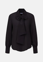 Hemdbluse aus Seide mit abnehmbarer Schluppe in Schwarz |  Seidensticker Onlineshop