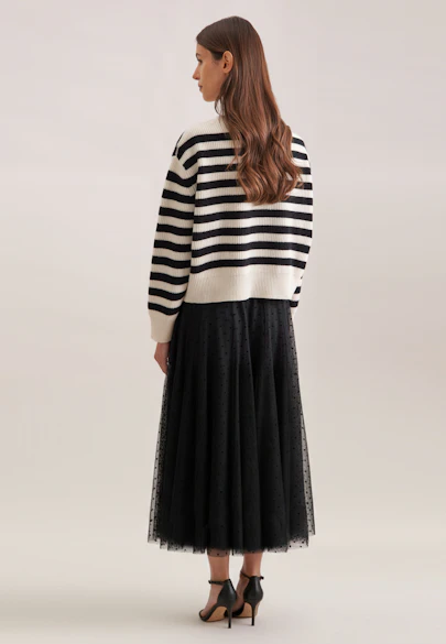 Jupe en tulle avec ceinture élastique in Noir |  Seidensticker Onlineshop