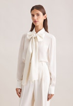 Chiffonbluse mit abnehmbarer Schluppe in Weiß |  Seidensticker Onlineshop