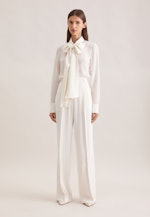 Chiffonbluse mit abnehmbarer Schluppe in Weiß |  Seidensticker Onlineshop