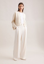 Fließende Bundfaltenhose High Waist in Weiß |  Seidensticker Onlineshop