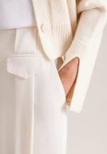 Fließende Bundfaltenhose High Waist in Weiß |  Seidensticker Onlineshop