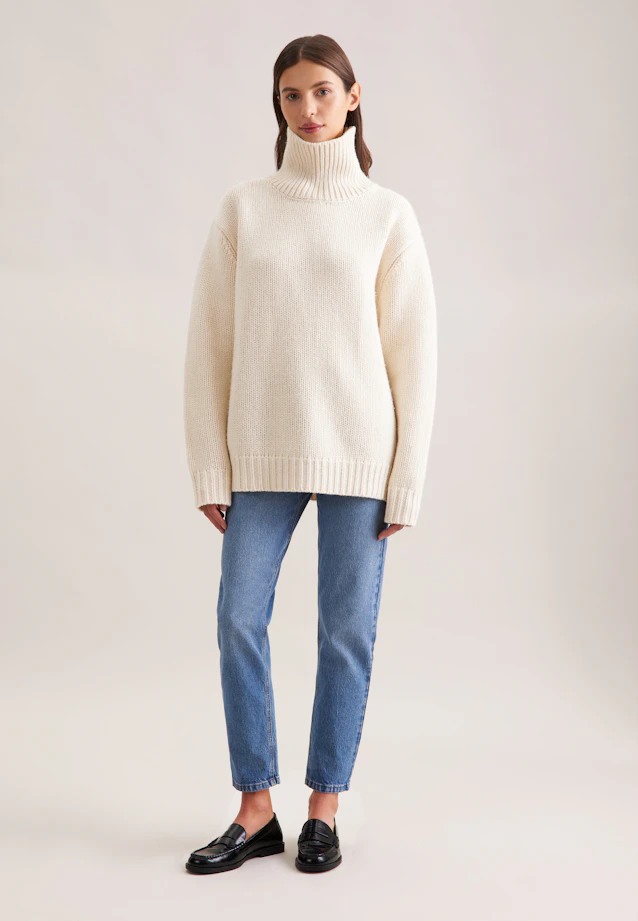 Pull grand col roulé en cachemire in Ecru |  Seidensticker Onlineshop