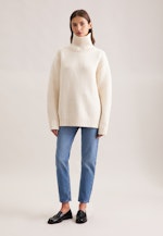 Oversize Rollkragenpullover mit Kaschmir in Ecru |  Seidensticker Onlineshop