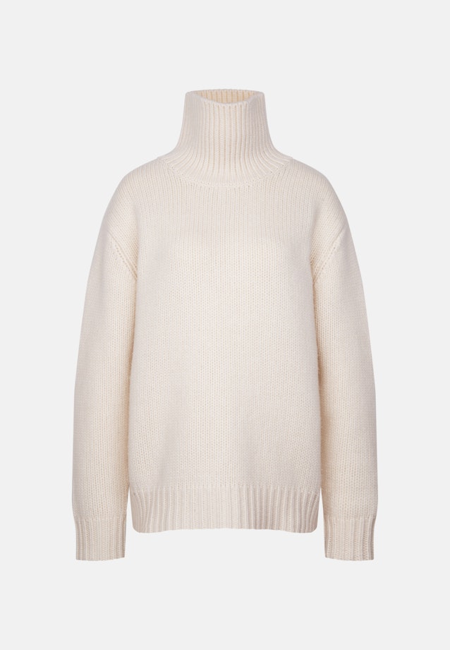Oversize Rollkragenpullover mit Kaschmir in Ecru |  Seidensticker Onlineshop