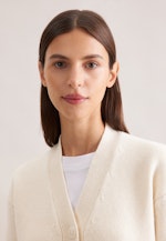 Cardigan en V avec cachemire in Ecru |  Seidensticker Onlineshop