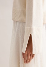 Cardigan en V avec cachemire in Ecru |  Seidensticker Onlineshop