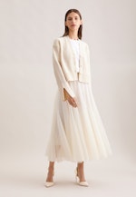 Cardigan en V avec cachemire in Ecru |  Seidensticker Onlineshop