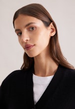 V- Cardigan mit Kaschmir in Schwarz |  Seidensticker Onlineshop