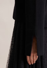 V- Cardigan mit Kaschmir in Schwarz |  Seidensticker Onlineshop