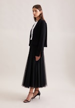 V- Cardigan mit Kaschmir in Schwarz |  Seidensticker Onlineshop