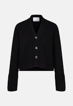 V- Cardigan mit Kaschmir in Schwarz |  Seidensticker Onlineshop