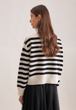 Rundhalspullover mit Kaschmir in Schwarz |  Seidensticker Onlineshop