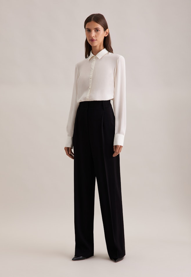 Fließende Hose High Waist in Schwarz | Seidensticker Onlineshop