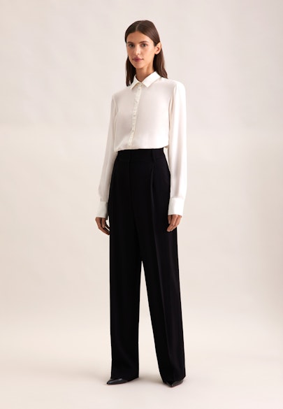 Fließende Hose High Waist in Schwarz |  Seidensticker Onlineshop