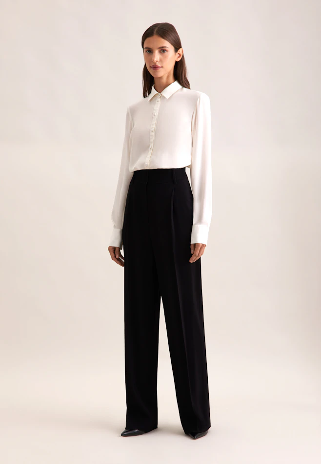 Fließende Hose High Waist in Schwarz | Seidensticker Onlineshop