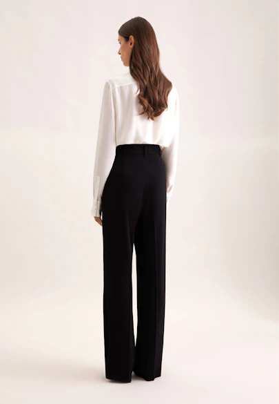 Pantalon fluide taille haute in Noir |  Seidensticker Onlineshop