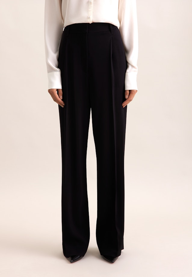 Fließende Hose High Waist in Schwarz |  Seidensticker Onlineshop