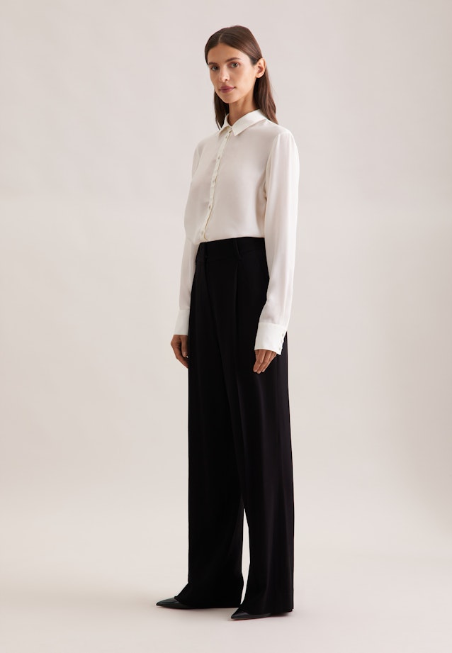 Fließende Hose High Waist in Schwarz |  Seidensticker Onlineshop