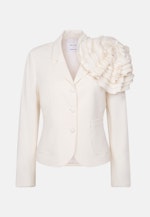 Taillierter Blazer mit abnehmbarer Blüte in Weiß |  Seidensticker Onlineshop
