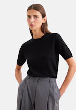 Strickshirt aus reinem Kaschmir in Schwarz |  Seidensticker Onlineshop