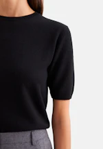 Strickshirt aus reinem Kaschmir in Schwarz |  Seidensticker Onlineshop