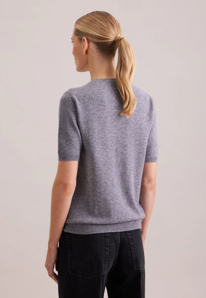 Pure cashmere knit shirt in Grey |  Seidensticker Onlineshop